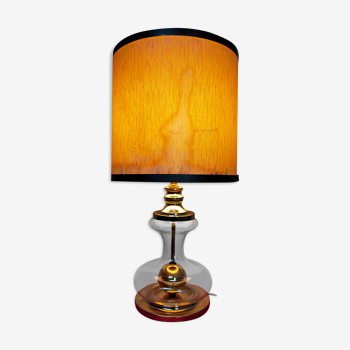 Lampe design Richard Essig en verre et métal doré