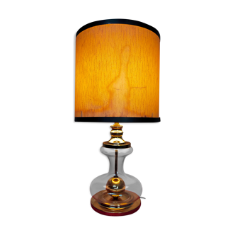 Richard Essig design lamp in glass and gold metal