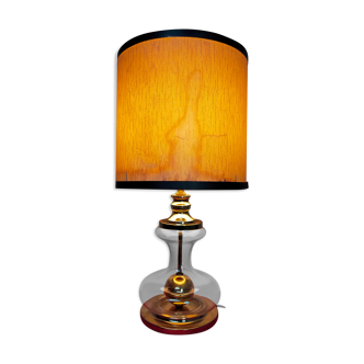 Lampe design Richard Essig en verre et métal doré