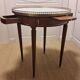 Louis XVI-style side table mahogany, marble