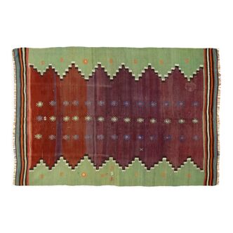 Anatolian handmade kilim rug 193 cm x 143 cm