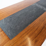 Coffee table in rosewood and black slate of Danish design, 1960s