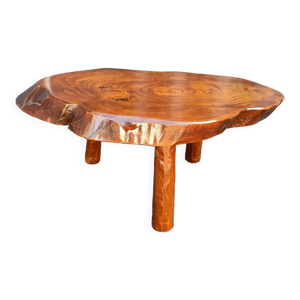 Table basse bois tronc d'arbre