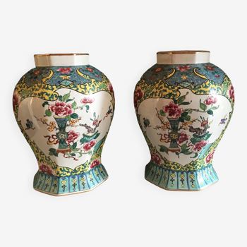 Paire de vases Chinois  Balustre début XXème