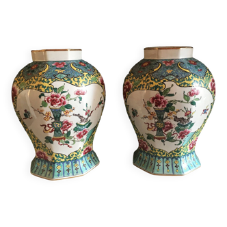 Paire de vases Chinois  Balustre début XXème