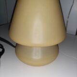 Sandblasted glass mushroom lamp