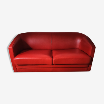 Bison Ruby Leather Sofa - convertible