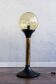 Vintage glass metal floor lamp, 80s