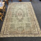 Ivory Turkish Rug 6x9 Beige -Cream Vintage Rug For Living Room -Bedroom Rug -Beige Area Rug MOON.118