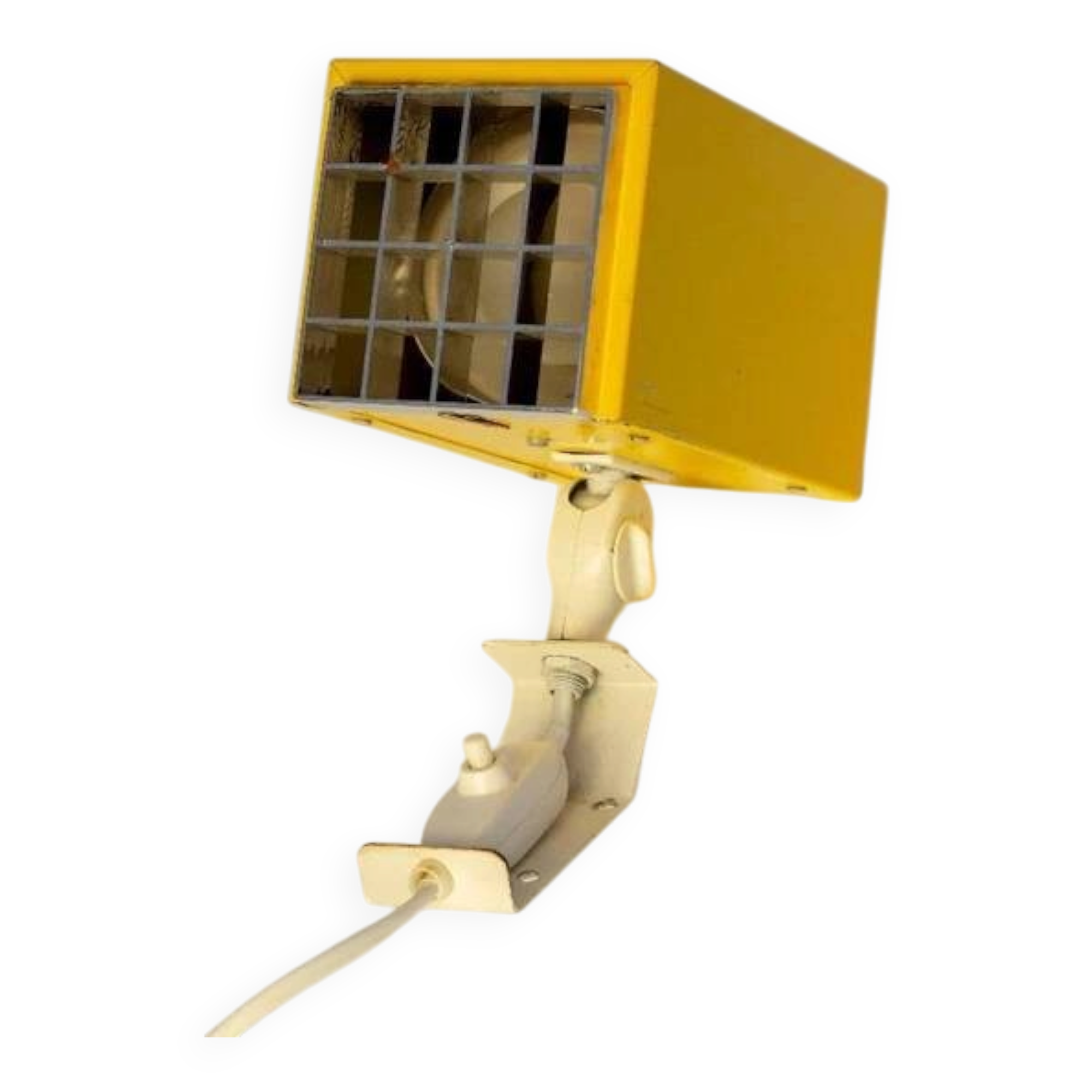 Yellow wall lamp Kubus Elidus - Sweden, 1970s