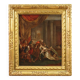 Antique painting from the 18th century, Esther fainting before Ahasuerus