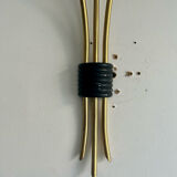 Pair of vintage wall lamps, solid brass, France 1950
