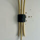 Pair of vintage wall lamps, solid brass, France 1950