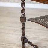 Oak Side Table in Dark Brown, 1930s