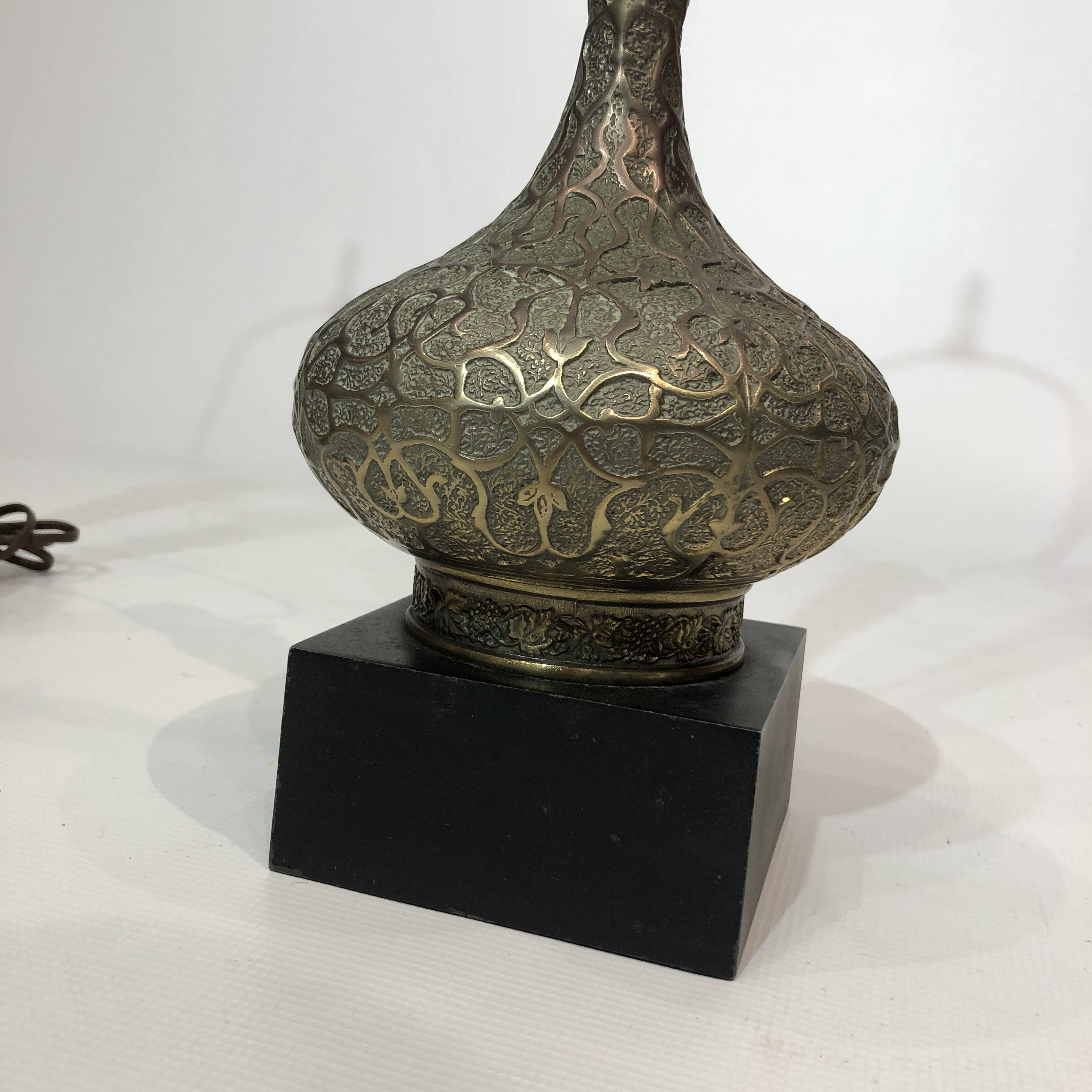 Pair Of Brass Oriental Style Table Lamps Mid Century 1960s Hollywood