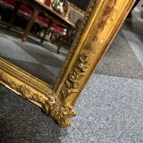 Golden wood mirror