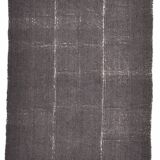 6x9 Dark Brown Handmade Wool Vintage Rug, 196x293Cm