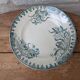 Old ceramic plate Terre de Fer Ste Amandinoise model Iris