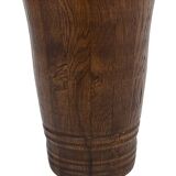 Vintage umbrella stand - holder oak basket storage design 60's minimalist