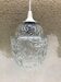 Old molded glass suspension form geometrical 70s decoration #3