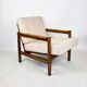 Fauteuil vintage en boucle beige, 1970