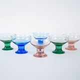 Set of dessert bowls, Italian design, 1970s, production: Italy