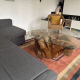 Olive tree stump coffee table