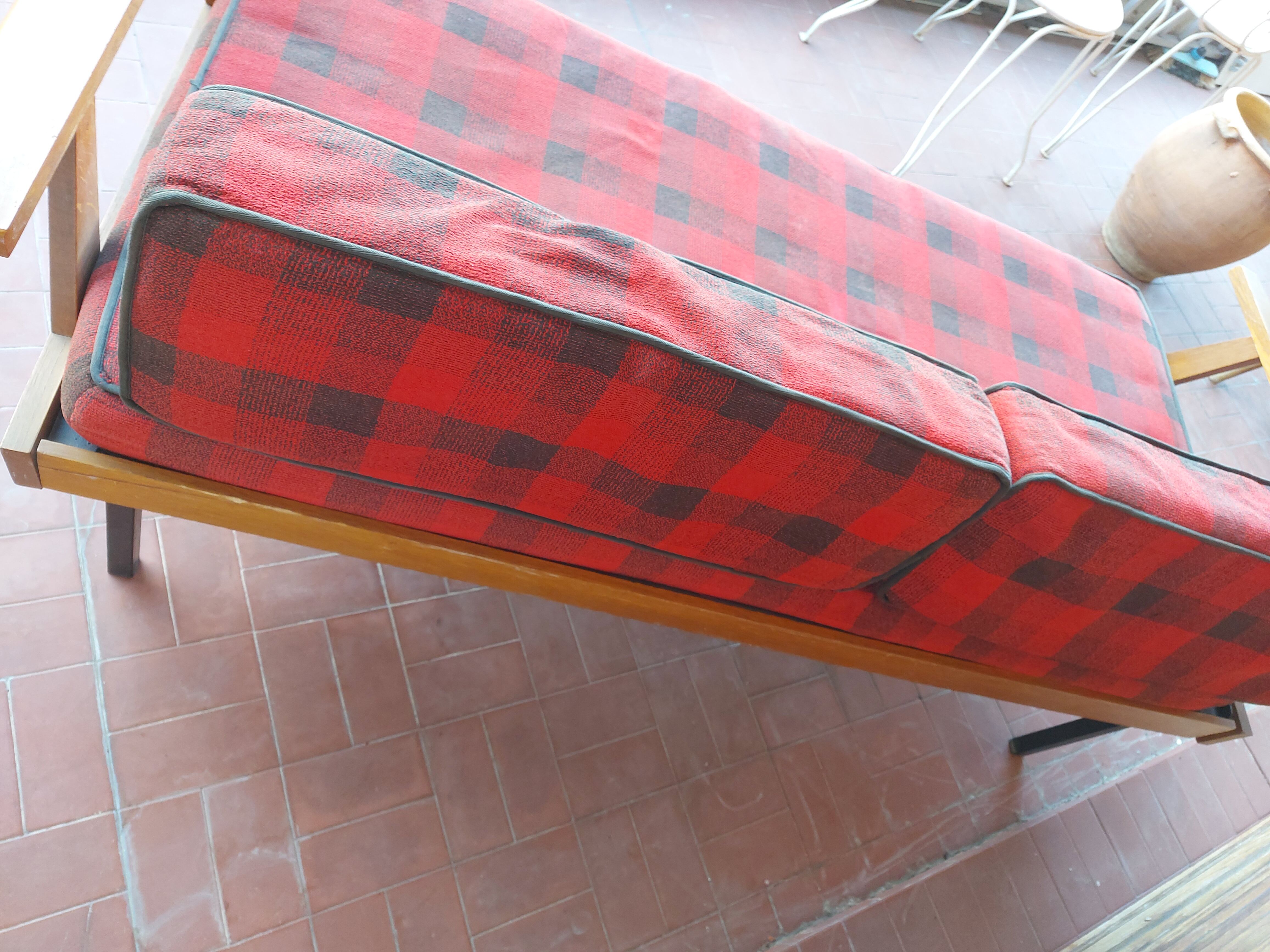 Canapé daybed vintage 50's scandinavian scottish fabrics