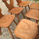 Set of 6 vintage brutalist chairs 1960-1980