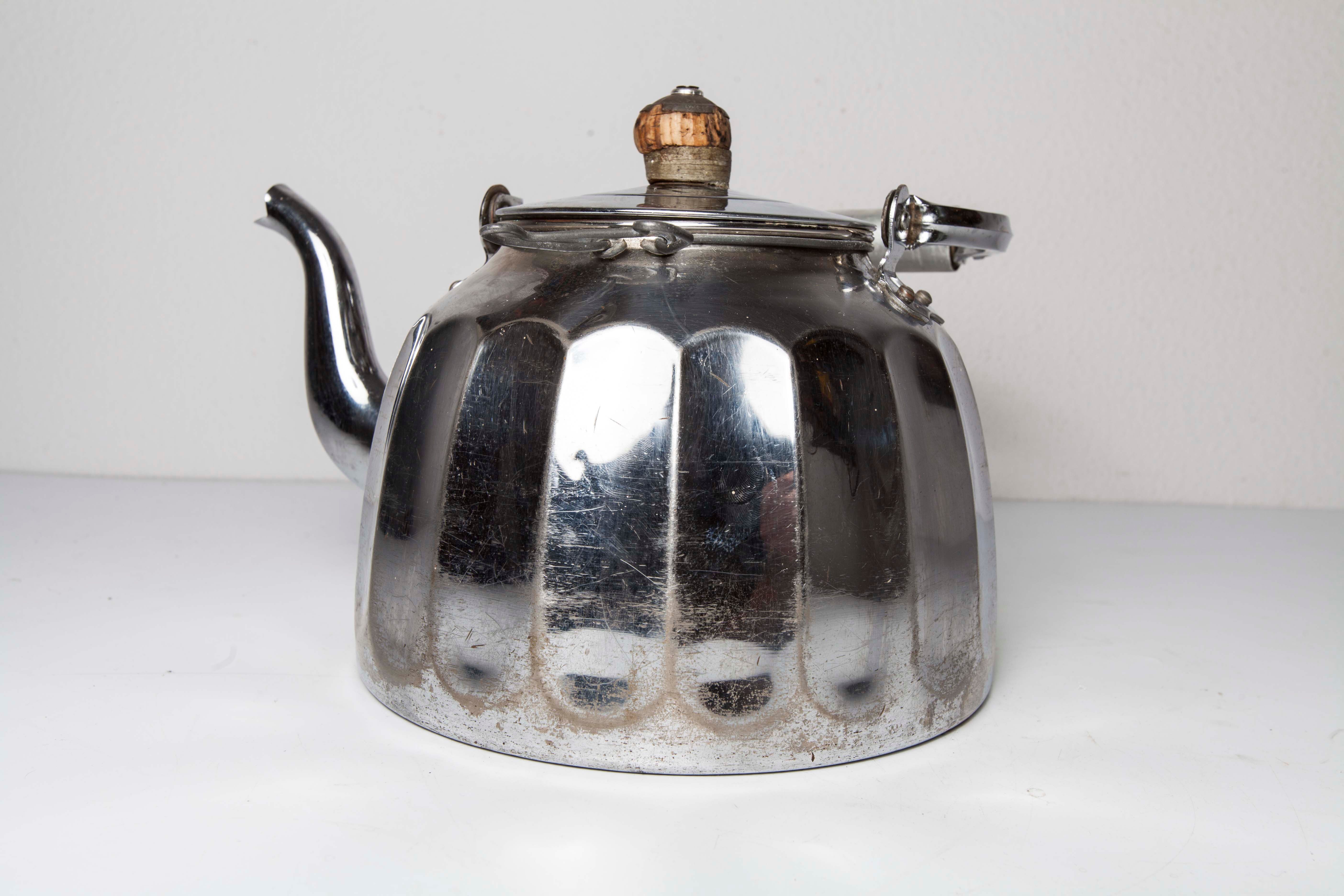 30s chrome teapot