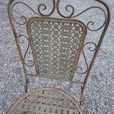 folding garden furniture in patinated iron