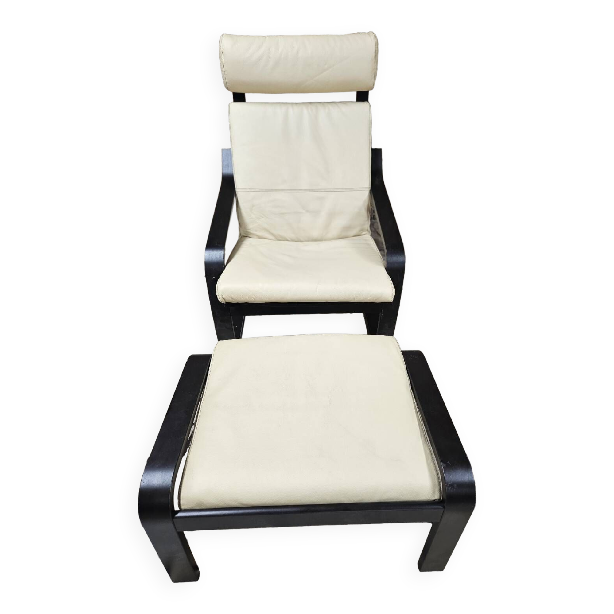 Lounge chair and its leather ottoman