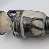 Roger Guérin (Bouffioulx) - Art Deco Vase Salt Glaze - Antelope Decor - 1930