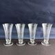 Lot de 4 flûtes à champagne en verre gravé