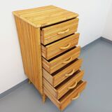 Vintage rattan chest of drawers from the 70s