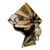 Art Deco wall lamp Tiffany glass Berger lamp glass paste