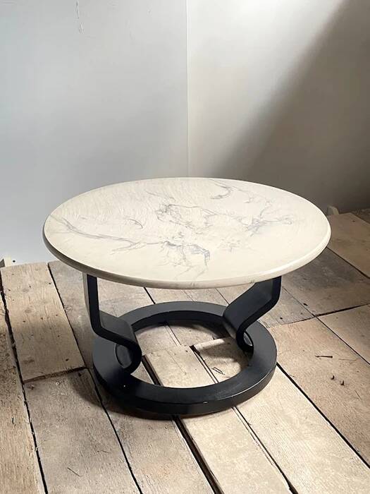 Table basse marmorino postmoderne suédoise, années 1980