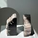Black petrified wood bookend H17 L17 P6