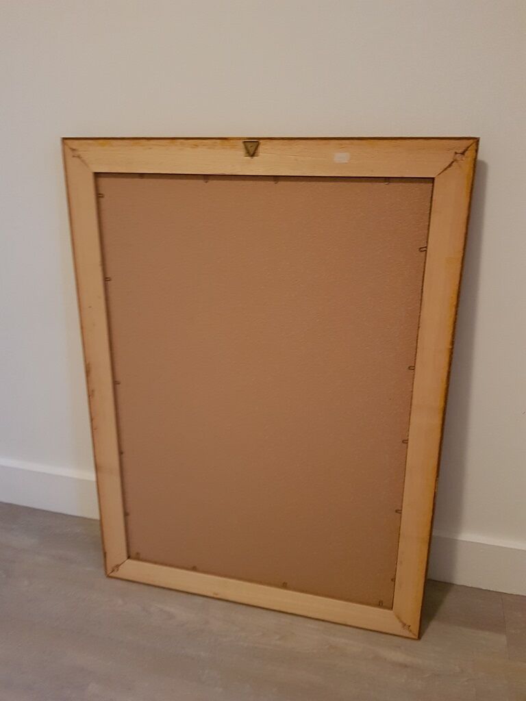 Large green and gold mirror 58x78cm
