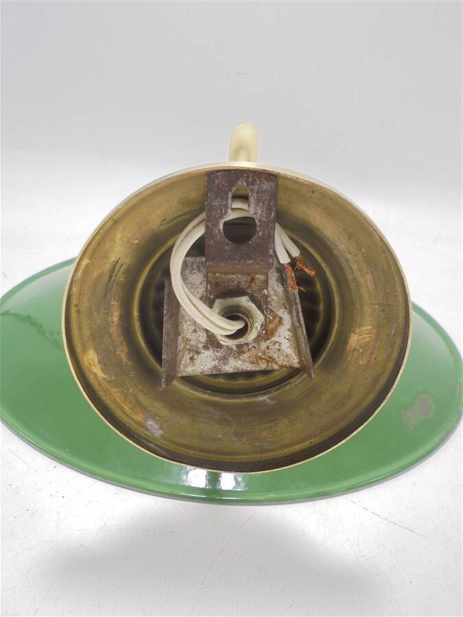 Pair of enamelled sheet metal sconces