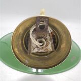 Pair of enamelled sheet metal sconces