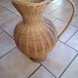 Wicker decorative vase