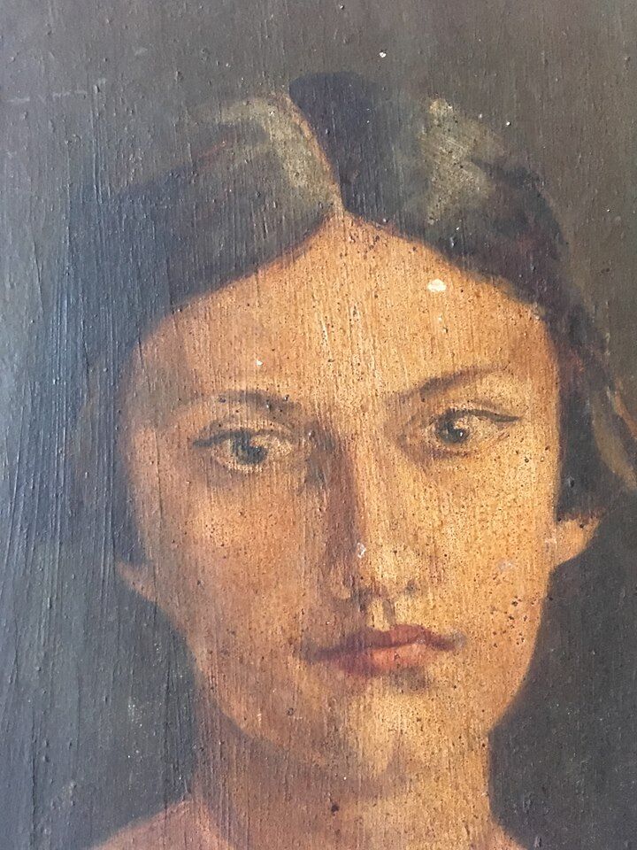 Portrait huile jeune fille