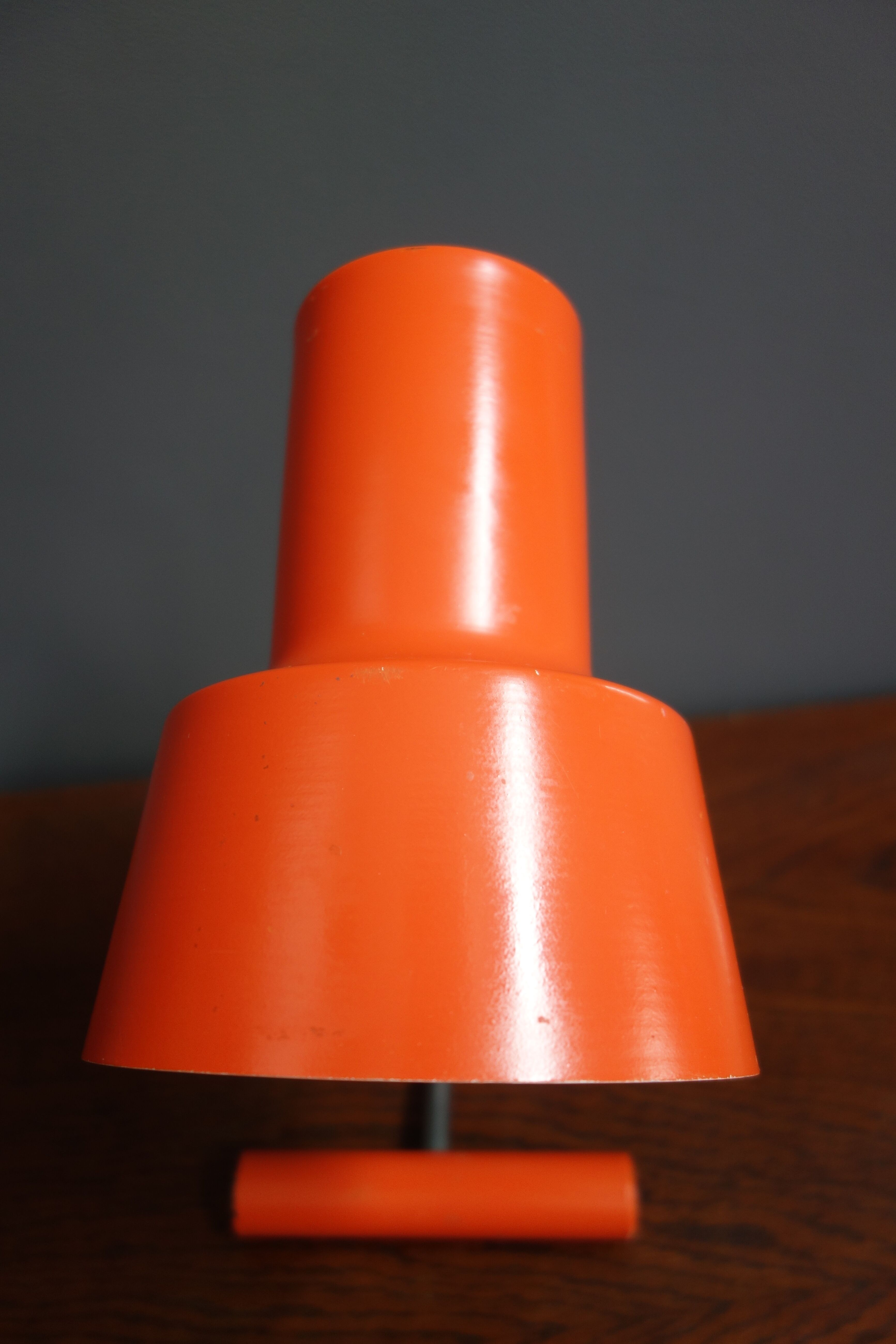 Orange desk lamp by Josef Hurka for Napako 1970