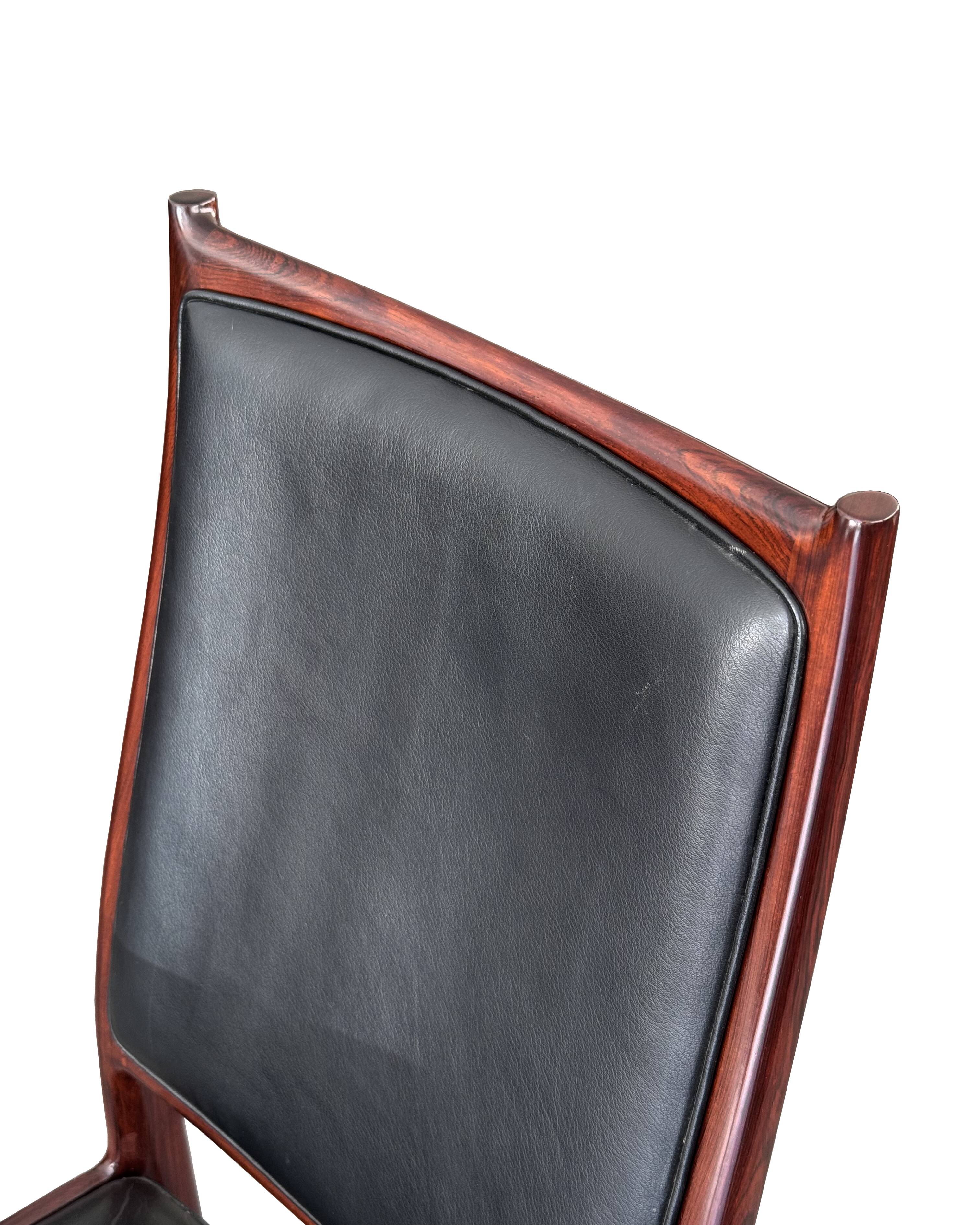 Torbjørn Afdal model "darby" rosewood dinning chairs