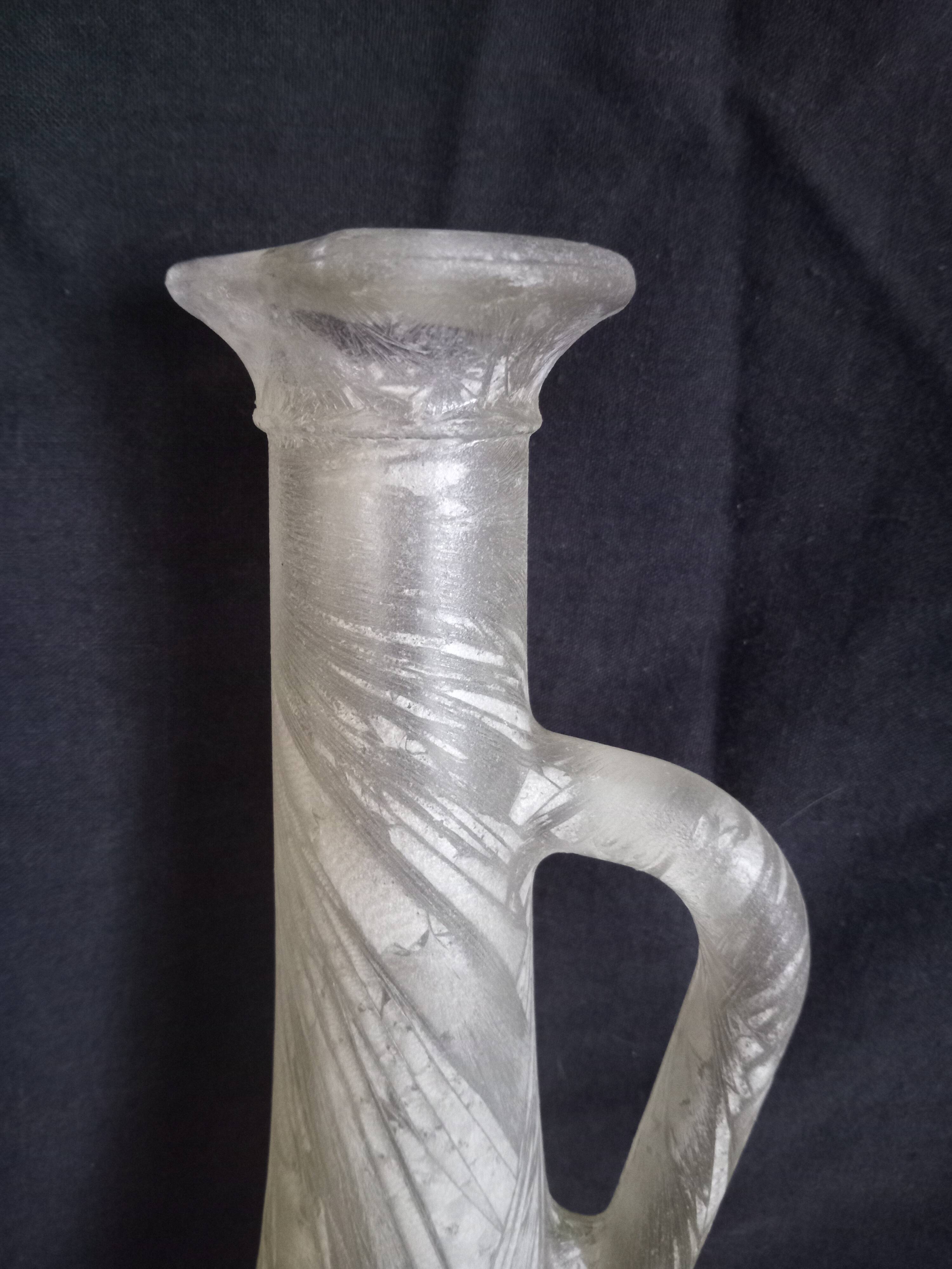 Kevin Stal (Son of Eric Saint Val) - Frosted glass bottle vase, h-48 cm.