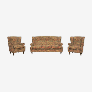 Baroque armchairs and sofa, 1950s, set of 3