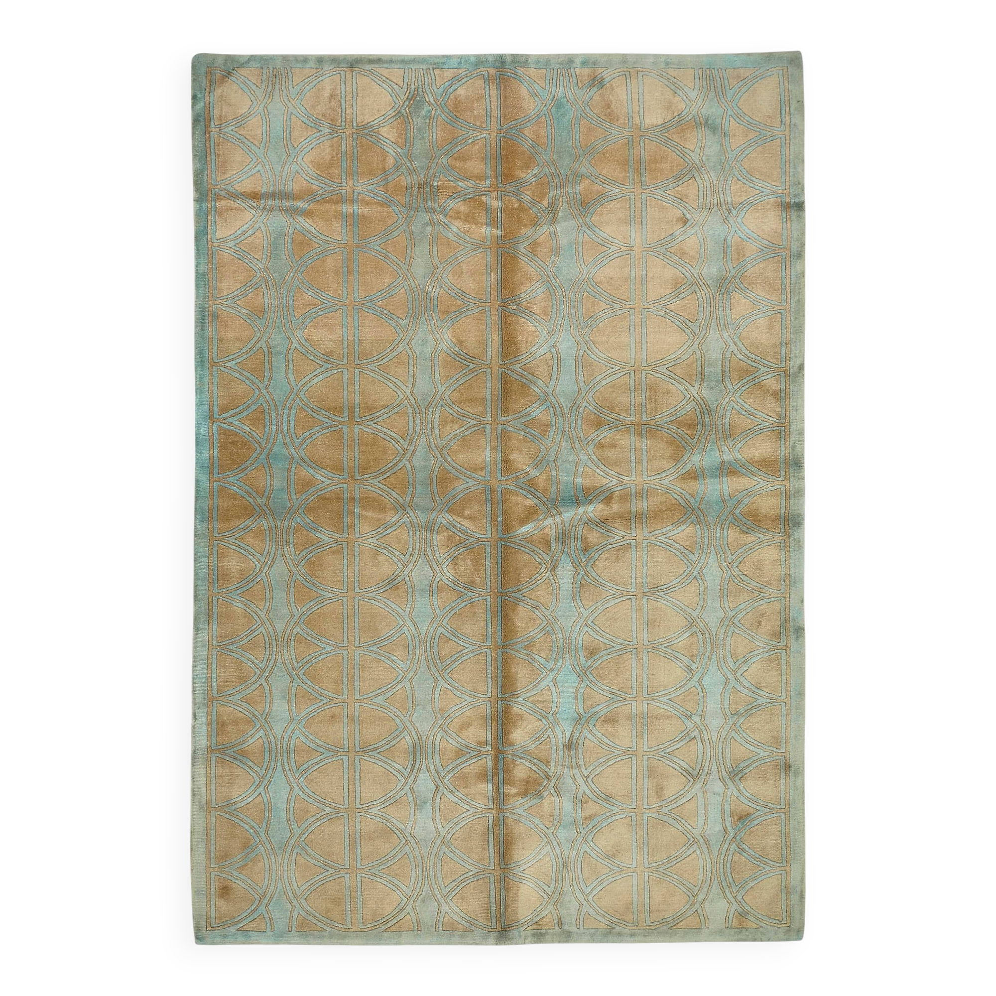 Turkish Handknotted Wool Oushak Rug 188 cm x 272 cm