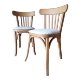 Chaises bistrot bouclette blanche