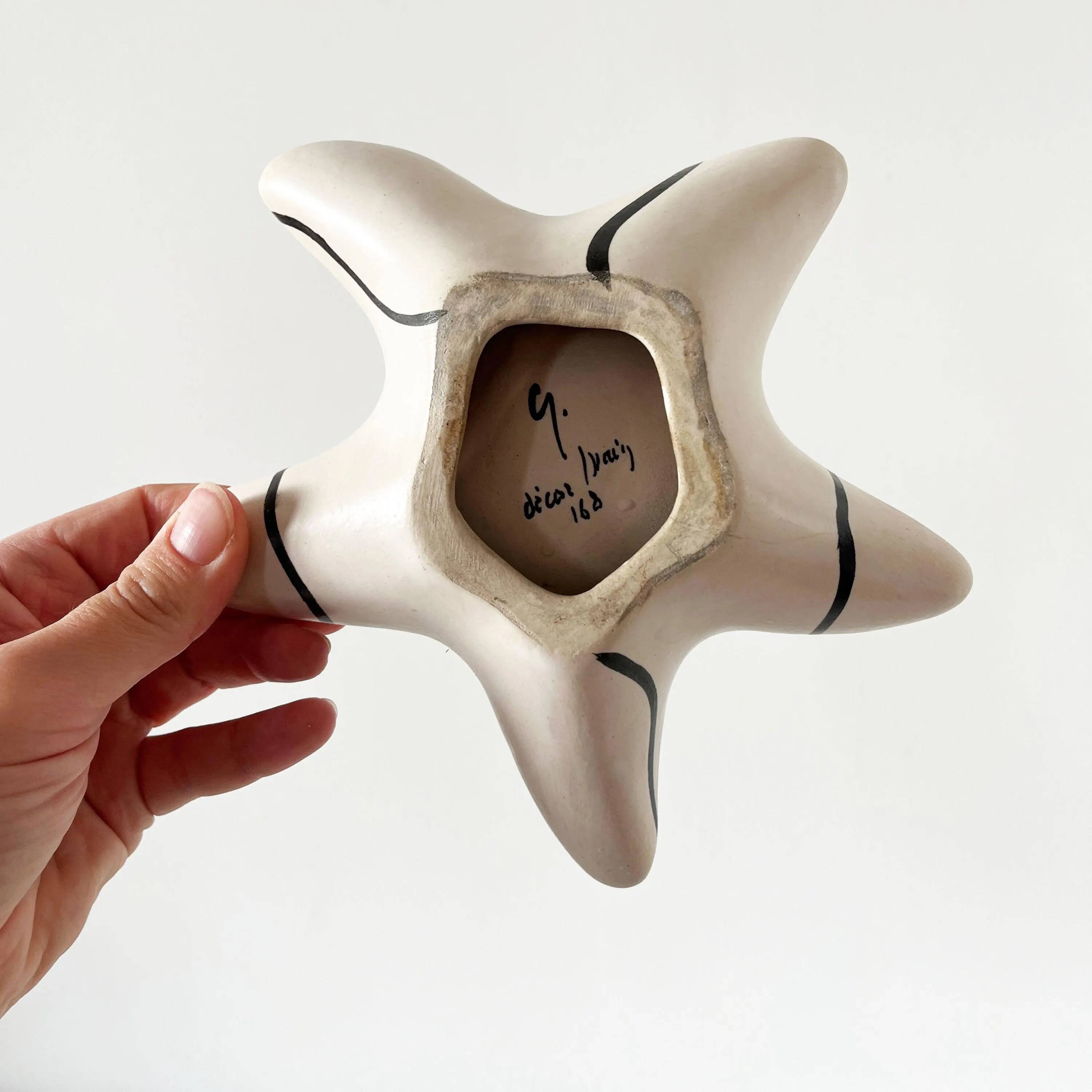 Starfish ceramic catchall 1950